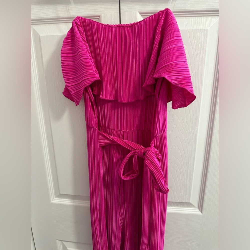 BNWT| PrettyLittleThing| Strapless Hot Pink Jumpsuit